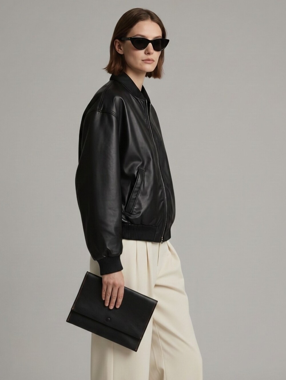 Coach Leather Travel Document Holder Black